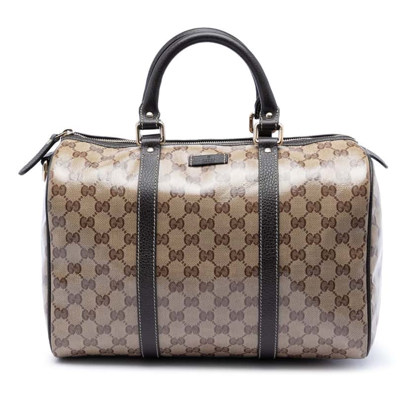 Gucci Medium GG Crystal Joy Boston Bag Beige Very good condition - Front View