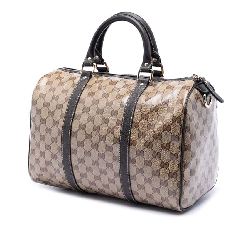 Gucci Medium GG Crystal Joy Boston Bag Beige Very good condition - Back View