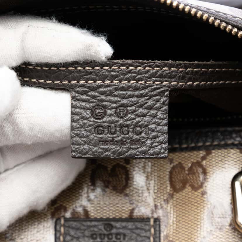 Gucci Medium GG Crystal Joy Boston Bag Beige Very good condition - Box View