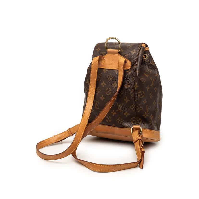 Louis Vuitton Monogram Montsouris PM Brown Good condition - Back View
