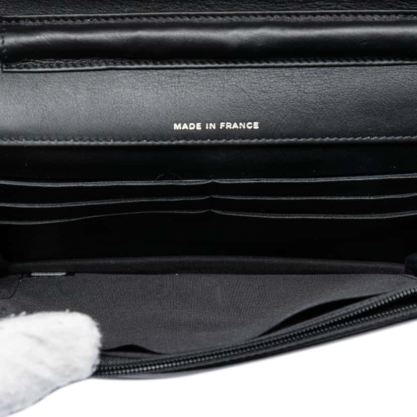Chanel CC Patent Strass Embellished Wallet On Chain Black Leather Very good condition - Model View