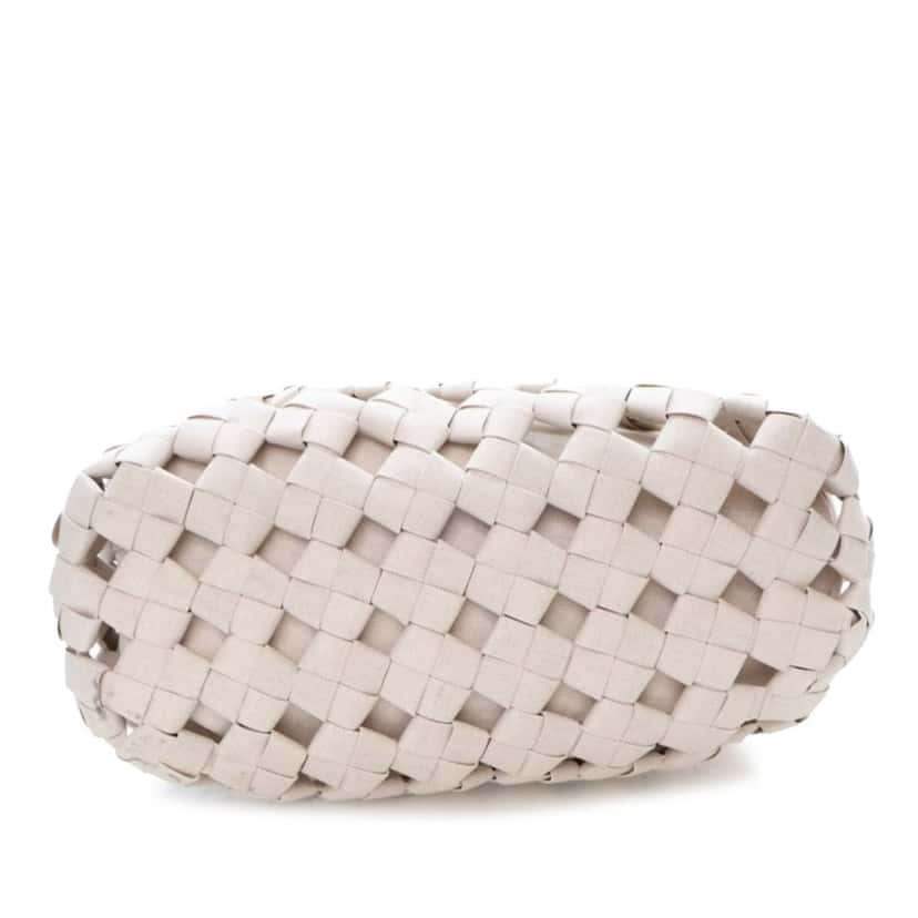 Bottega Veneta Canvas Intrecciato Hand Knotted Tote Beige Very good condition - Inside View