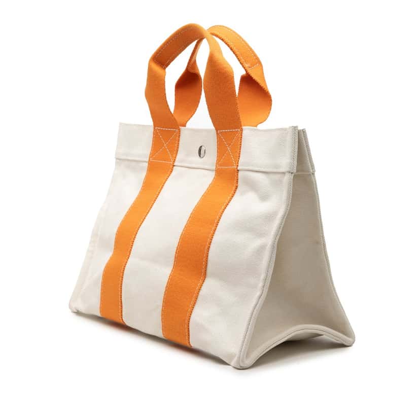 Hermès Toile Bora Bora PM White Very good condition - Back View