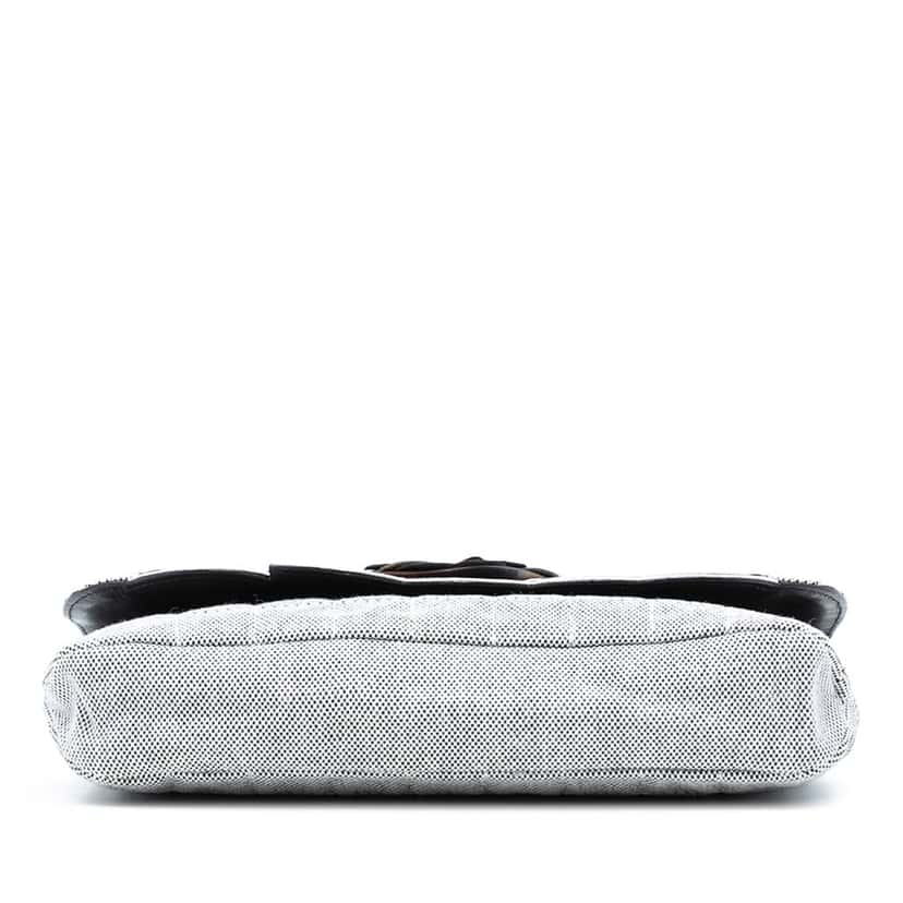 Chanel Choco Bar Canvas Camellia CC No. 5 Flap Handbag Other Very good condition - Inside View