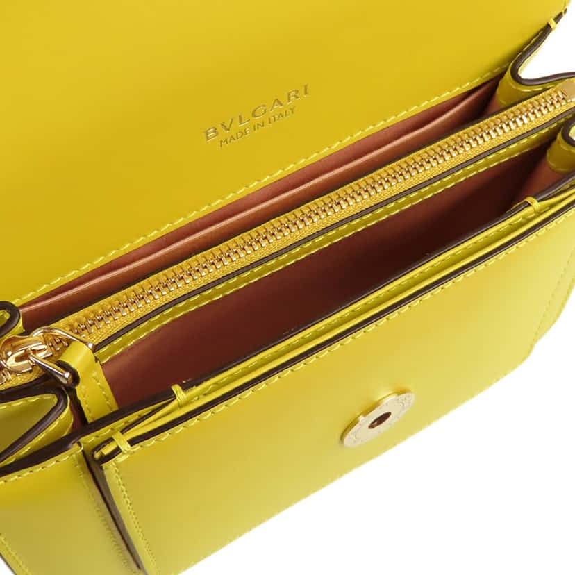Bvlgari Calfskin Serpenti Forever Crossbody Yellow Leather Very good condition - Model View