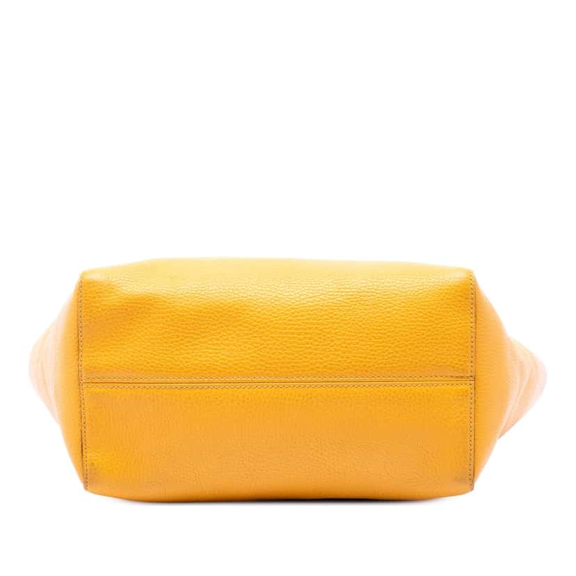 Gucci Medium Dollar Calfskin Swing Tote Yellow Leather Very good condition - Inside View