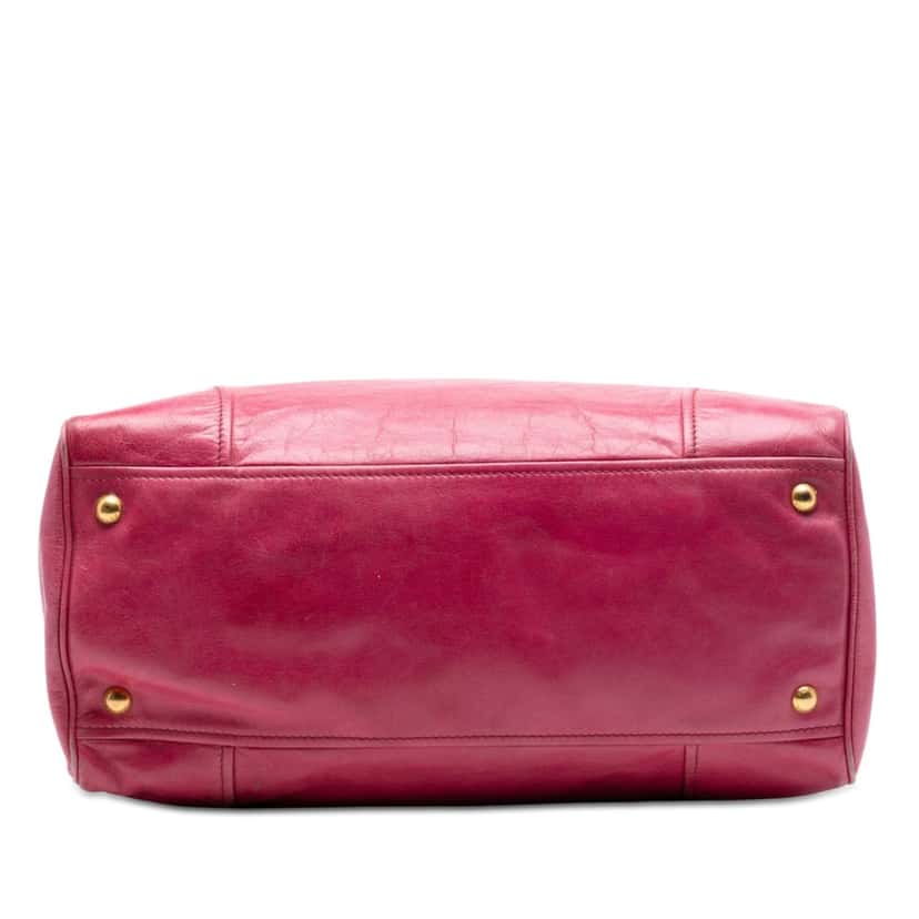 Prada Vitello Shine Satchel Pink Leather Very good condition - Inside View