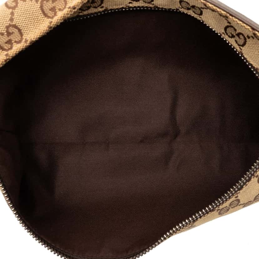 Gucci GG Canvas Double Pocket Belt Bag Beige Very good condition - Model View