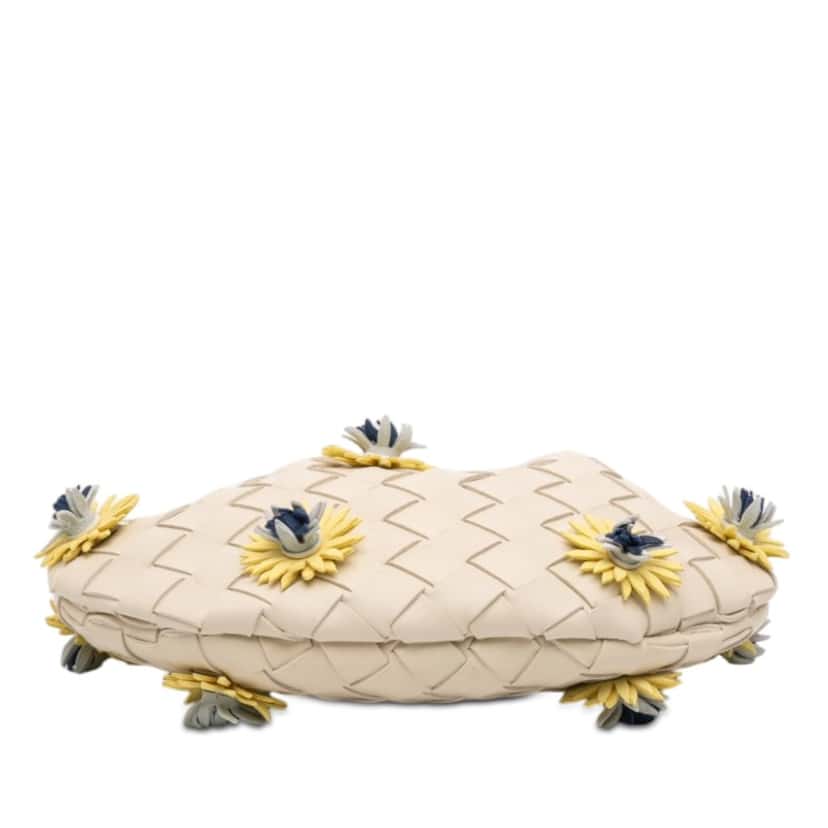 Bottega Veneta Baby Lambskin Intrecciato Floral Sardine White Leather Very good condition - Inside View