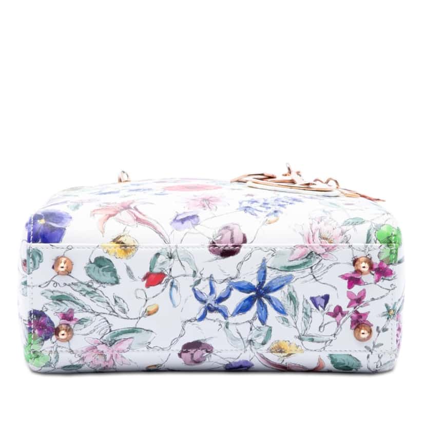 Dior Small Calfskin Florilegio My ABCDior Lady Dior White Leather Very good condition - Inside View