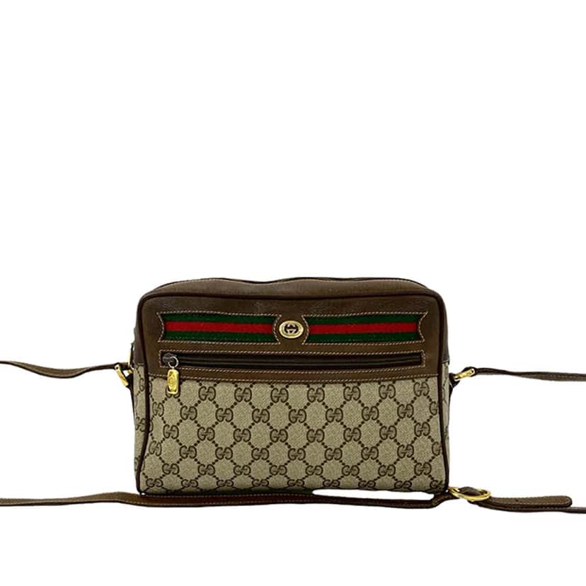 Gucci GG Supreme Web Crossbody Beige Very good condition - Front View