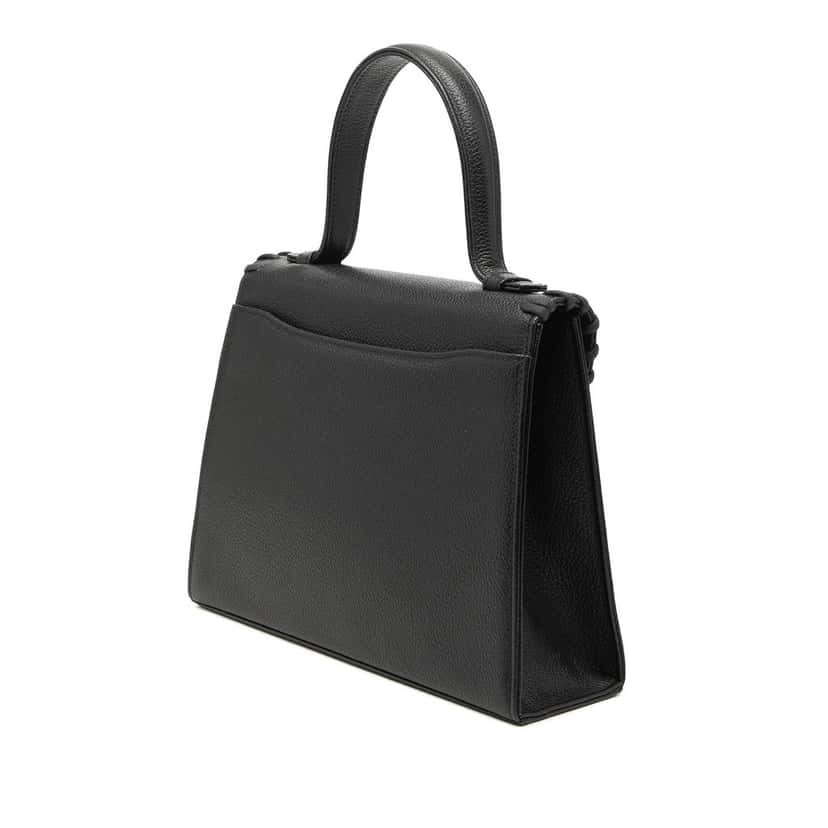 Saint Laurent Leather Whipstitch Top Handle Bag Black Leather Very good condition - Back View