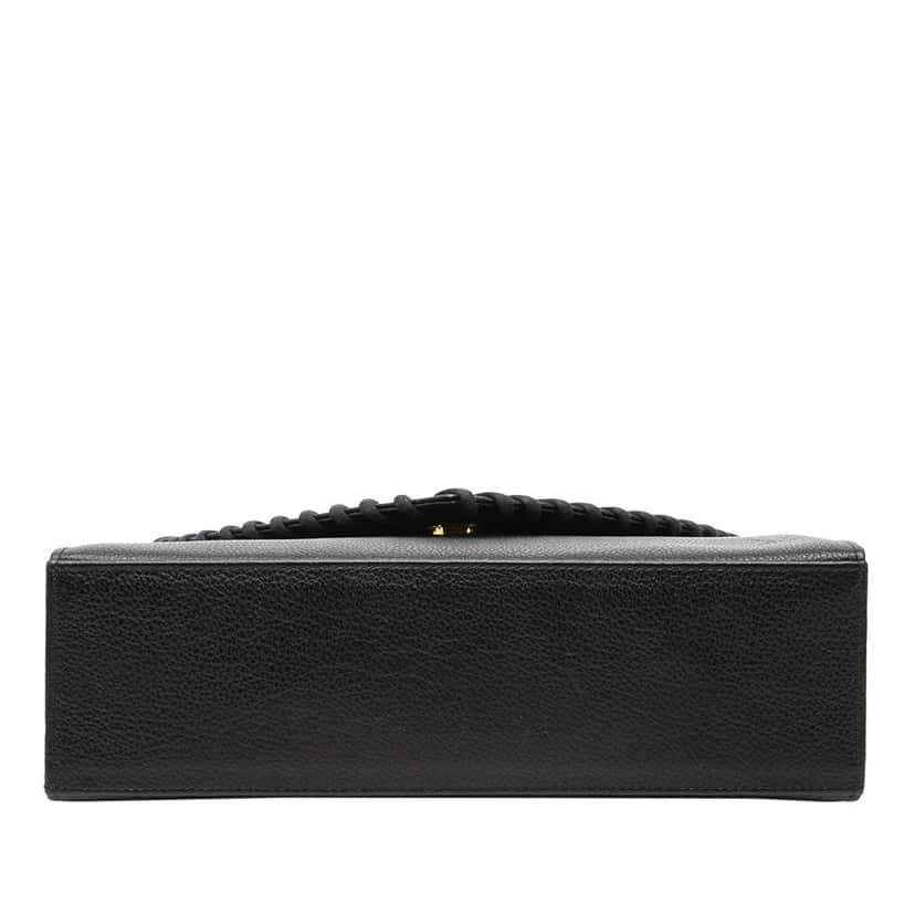 Saint Laurent Leather Whipstitch Top Handle Bag Black Leather Very good condition - Inside View