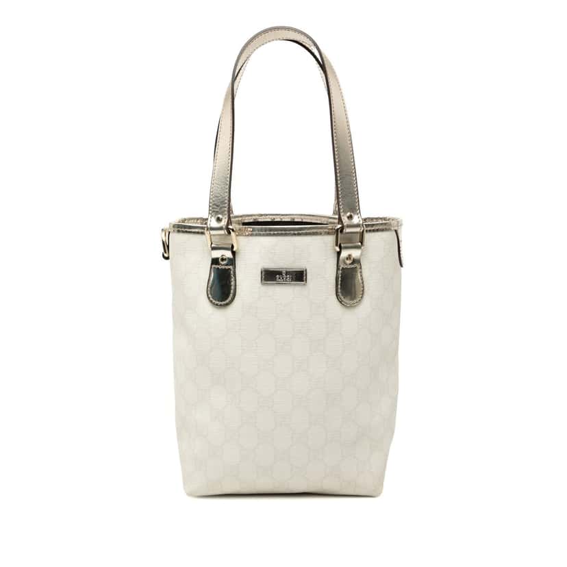 Gucci GG Supreme Tote White Very good condition - Front View