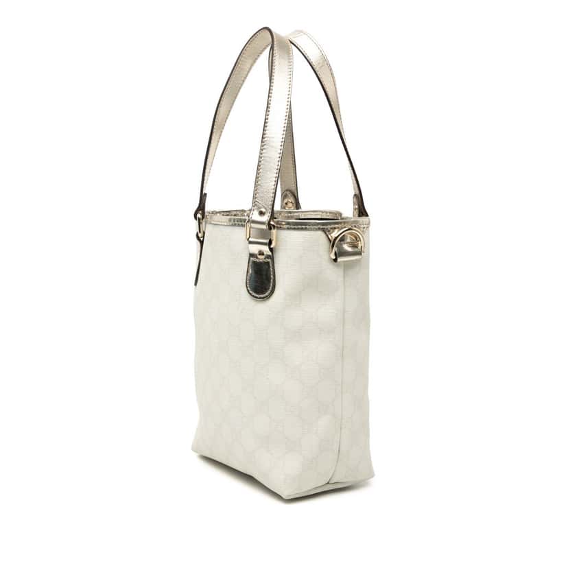 Gucci GG Supreme Tote White Very good condition - Back View