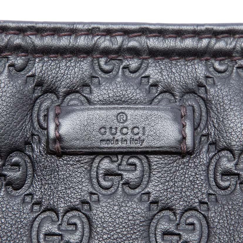 Gucci Guccissima Crossbody Black Leather Very good condition - Box View