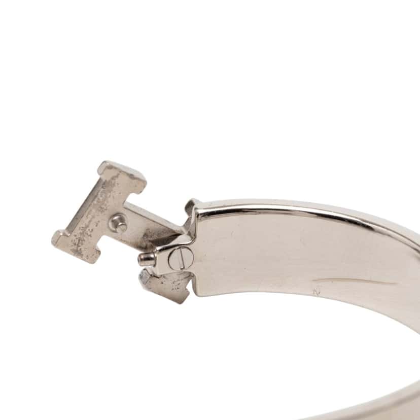 Hermès Narrow Enamel Clic H Bracelet PM Black Very good condition - Box View