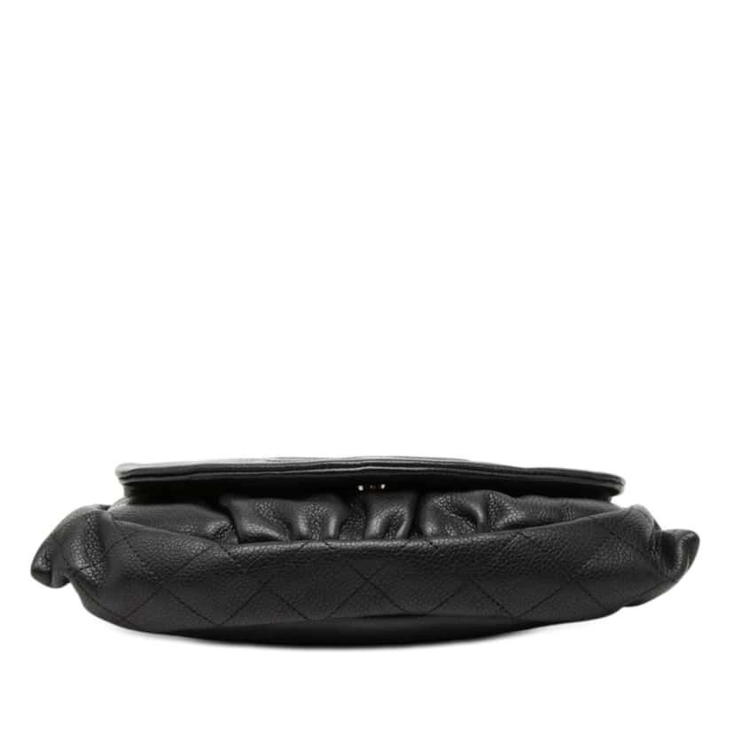 Chanel CC Caviar Half Moon Wallet on Chain Black Leather Very good condition - Inside View