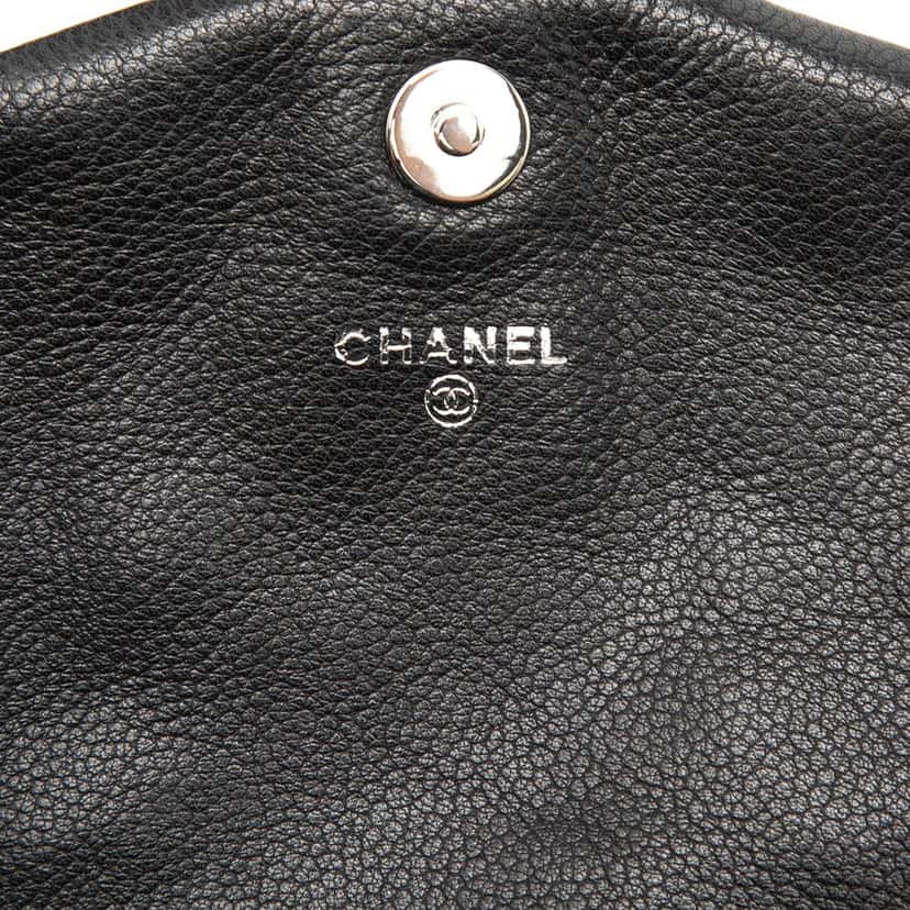 Chanel CC Caviar Half Moon Wallet on Chain Black Leather Very good condition - Box View