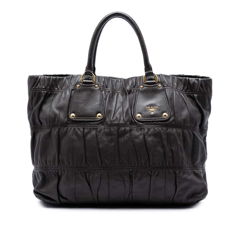 Prada Nappa Gaufre Satchel Brown Leather Very good condition - Front View