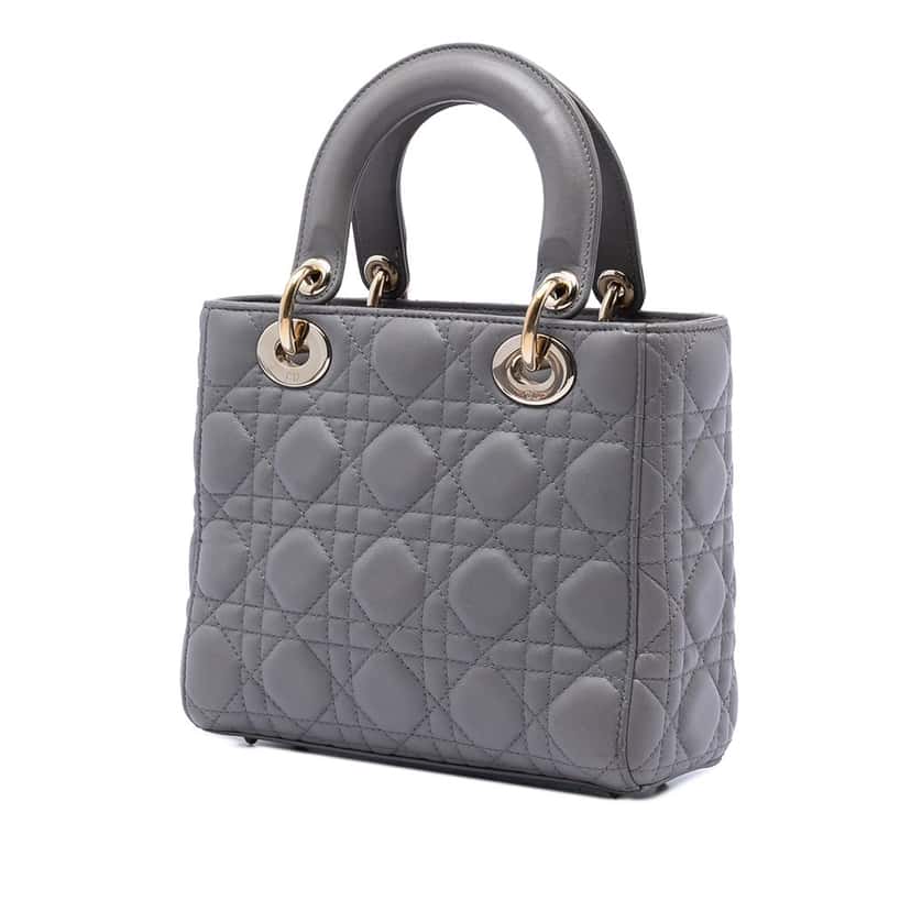 Dior Small Lambskin Cannage My ABCDior Lady Dior Other Leather Very good condition - Back View