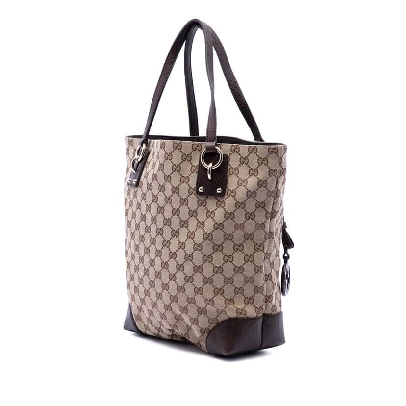 Gucci GG Canvas GG Charm Tote Beige Very good condition - Back View