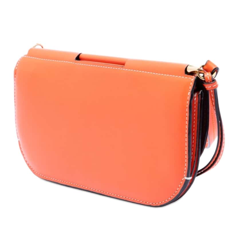 LOEWE Leather Gate Pochette Crossbody Orange Leather Very good condition - Back View