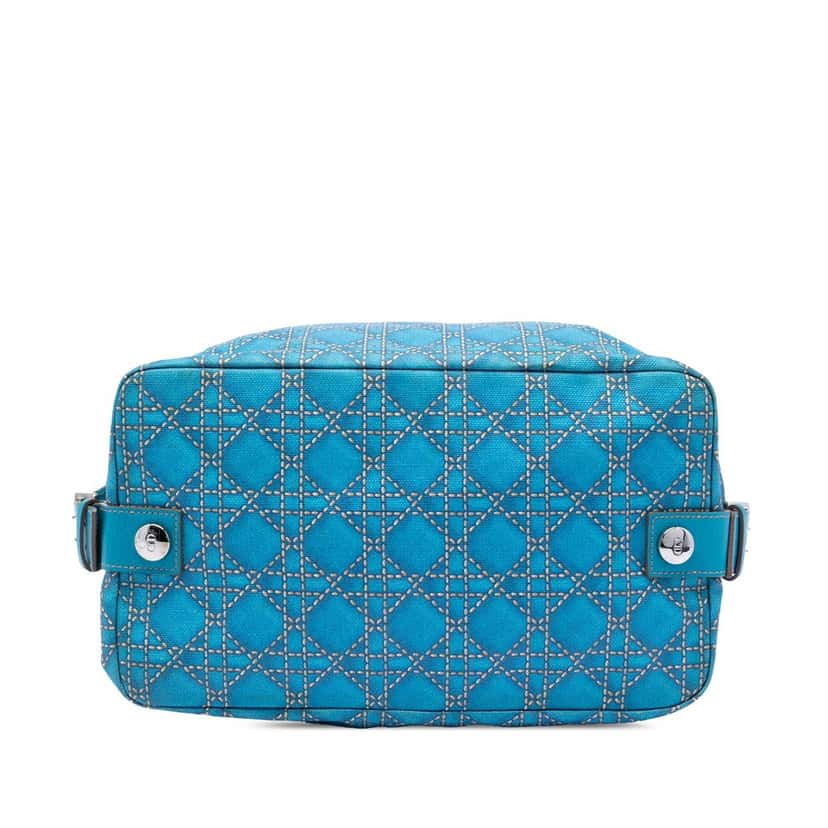 Dior Canvas Cannage Print Cherie Handbag Blue Very good condition - Inside View