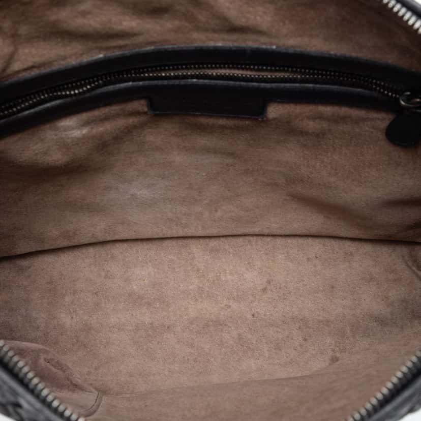 Bottega Veneta Large Nappa Intrecciato Nodini Crossbody Black Leather Very good condition - Model View