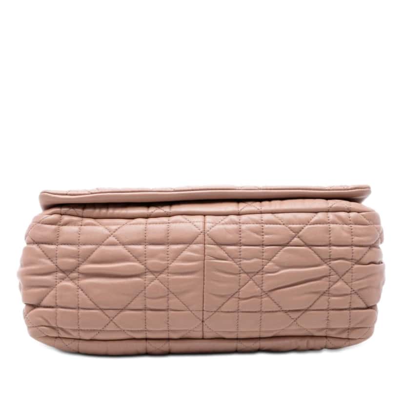 Dior Medium Lambskin Cannage Gaufre Delices Flap Brown Leather Very good condition - Inside View
