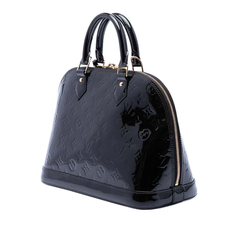 Louis Vuitton Monogram Vernis Alma PM Black Leather Very good condition - Back View