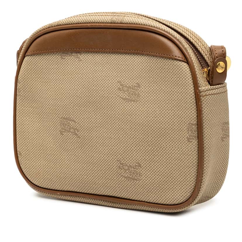 Burberry Coated Canvas Logo Crossbody Beige Very good condition - Back View