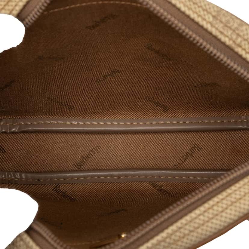 Burberry Coated Canvas Logo Crossbody Beige Very good condition - Model View