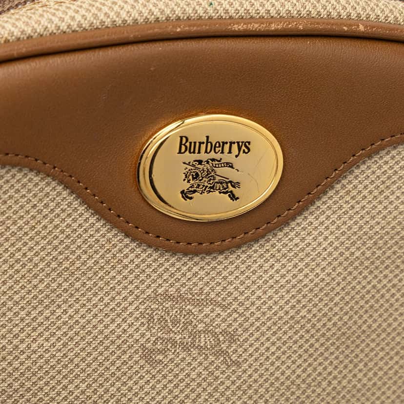 Burberry Coated Canvas Logo Crossbody Beige Very good condition - Box View