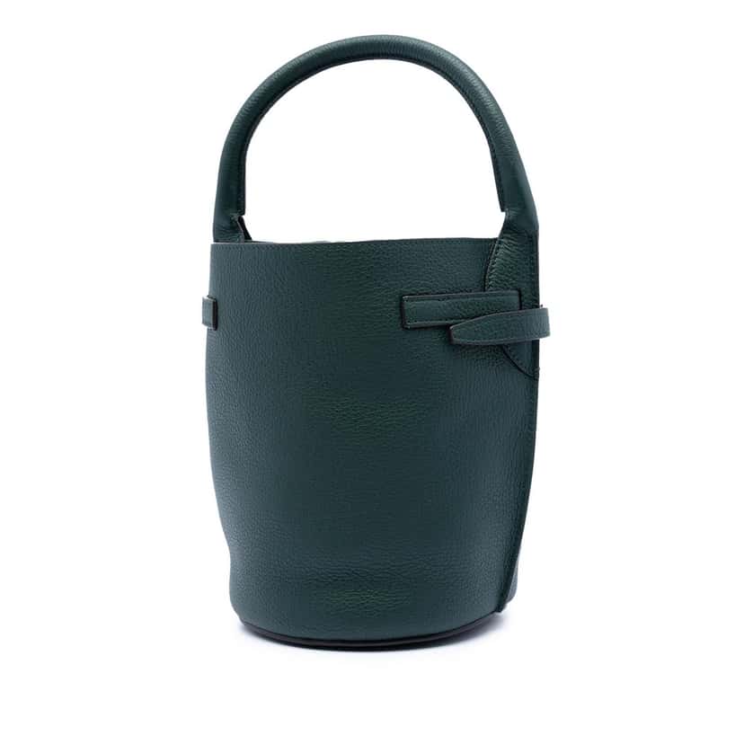 Celine Nano Leather Big Bucket Bag Green Leather Very good condition - Back View