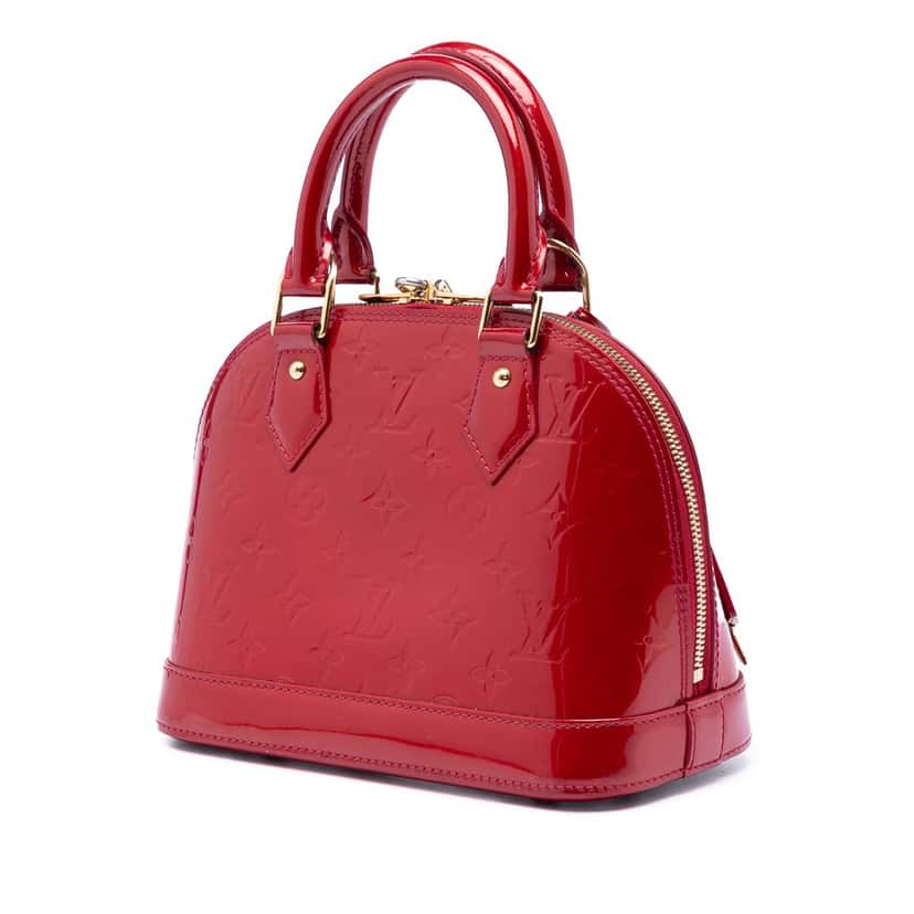 Louis Vuitton Monogram Vernis Alma BB Red Leather Very good condition - Back View