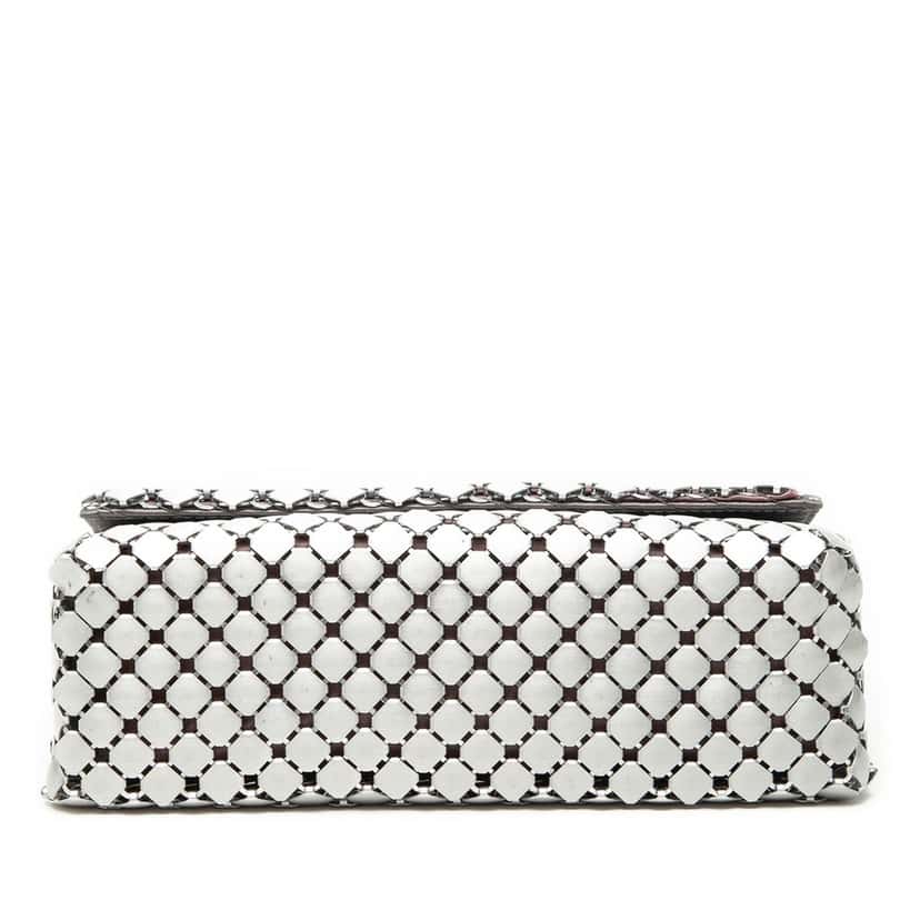 Bottega Veneta Mini Metal Intrecciato Handbag Silver Metal Very good condition - Inside View