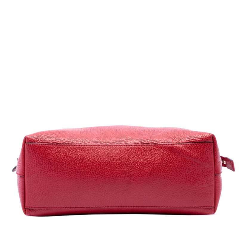 Gucci Dollar Calfskin GG Charm Satchel Red Leather Very good condition - Inside View