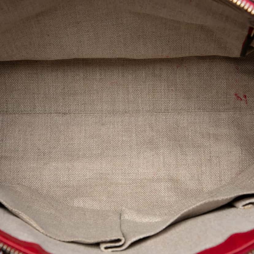 Gucci Dollar Calfskin GG Charm Satchel Red Leather Very good condition - Model View