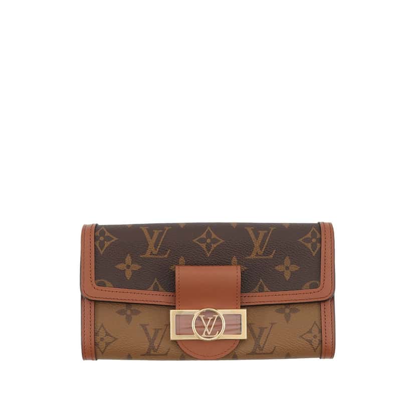 Louis Vuitton Monogram Reverse Sarah Dauphine Wallet Brown Very good condition - Front View