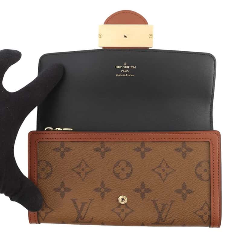 Louis Vuitton Monogram Reverse Sarah Dauphine Wallet Brown Very good condition - Model View