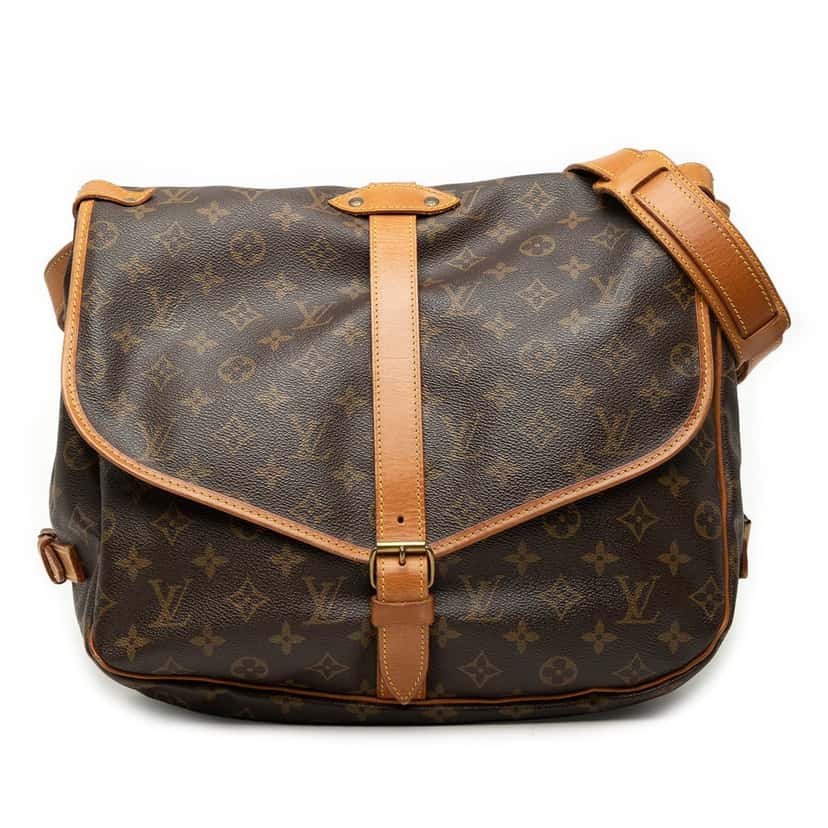 Louis Vuitton Monogram Saumur 35 Brown Good condition - Front View
