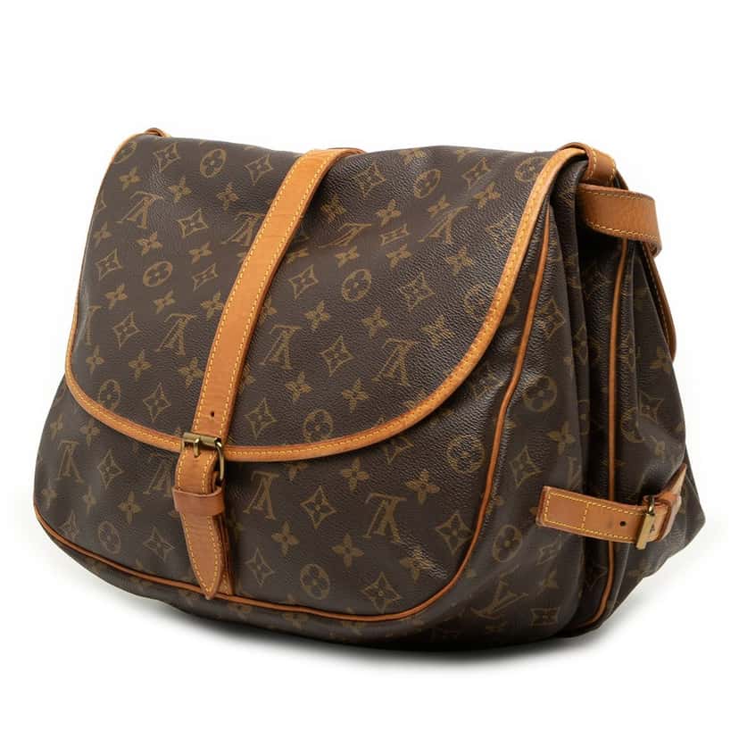 Louis Vuitton Monogram Saumur 35 Brown Good condition - Back View