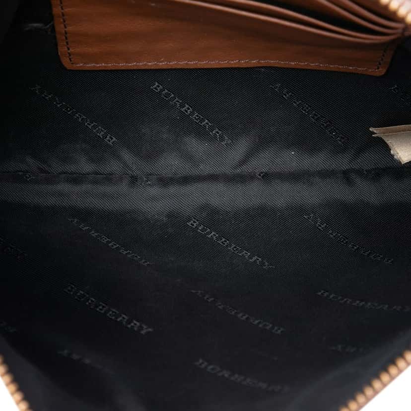 Burberry House Check Canvas Derby Peyton Crossbody Brown Very good condition - Model View