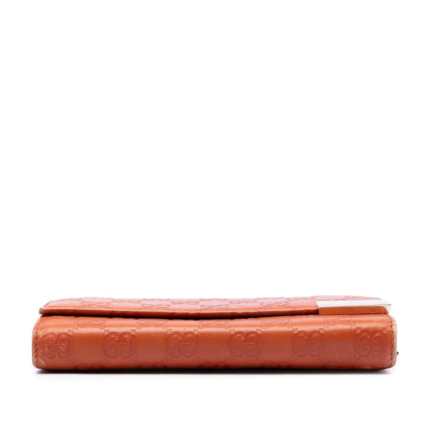 Gucci Guccissima Dice Wallet On Chain Orange Leather Very good condition - Inside View