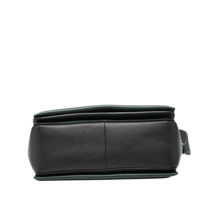 Celine Medium Shiny Smooth Calfskin Frame Shoulder Bag Green Leather Very good condition - Inside View