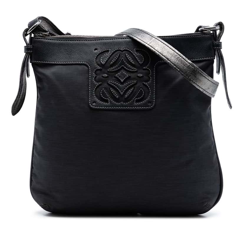 Loewe Nylon Anagram Crossbody Black Very good condition - Front View