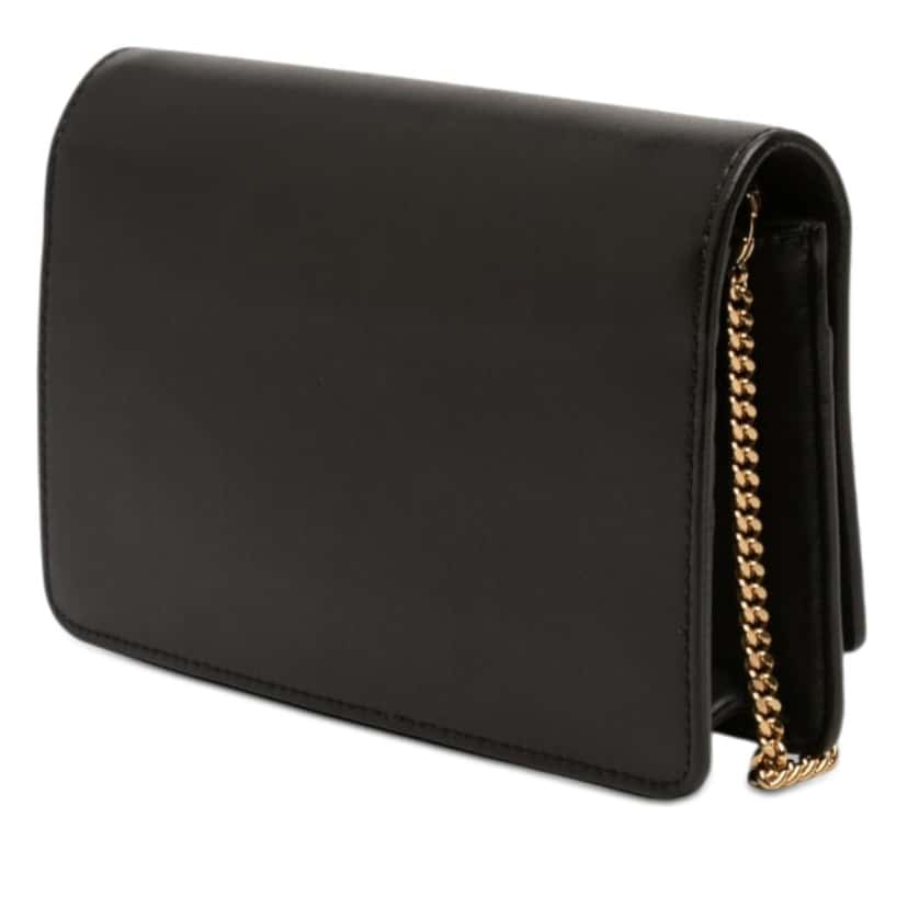 Fendi Leather Eye Monster Tube Wallet On Chain Black Leather Very good condition - Back View