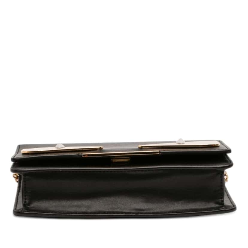 Fendi Leather Eye Monster Tube Wallet On Chain Black Leather Very good condition - Inside View