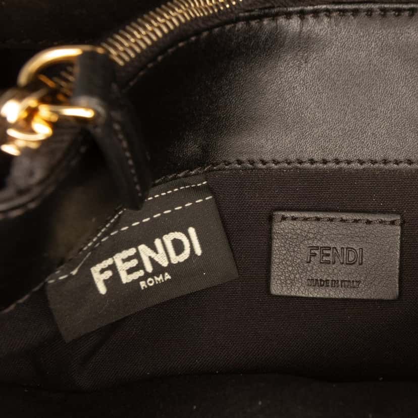 Fendi Leather Eye Monster Tube Wallet On Chain Black Leather Very good condition - Box View